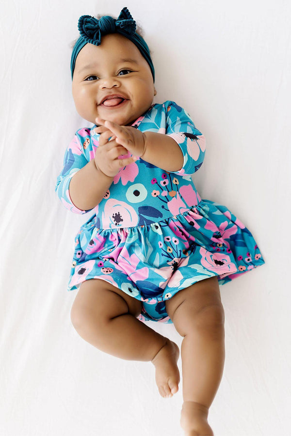 twirling-in-teal-twirl-bodysuit Mila &  Rose - Sophia's Style-Twirling in Teal Twirl Bodysuit-0-3M--1